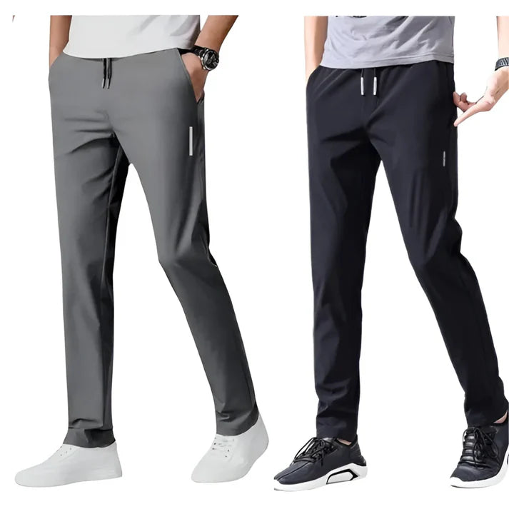Men's Premium 4-Way Stretch Track Pants (Pack of 2)