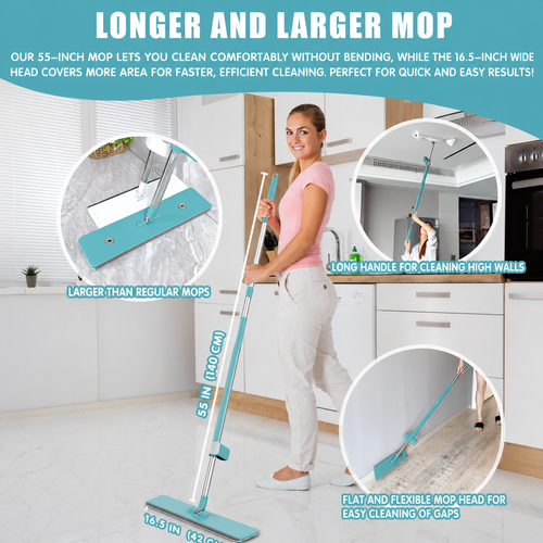 360° Self-Wringing Magic Mop — Clean Your Entire House in 15 Minutes Without Bending