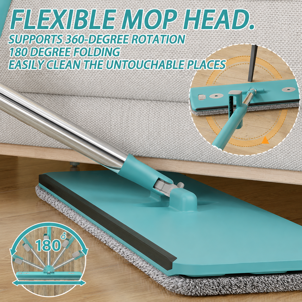 360° Self-Wringing Magic Mop — Clean Your Entire House in 15 Minutes Without Bending