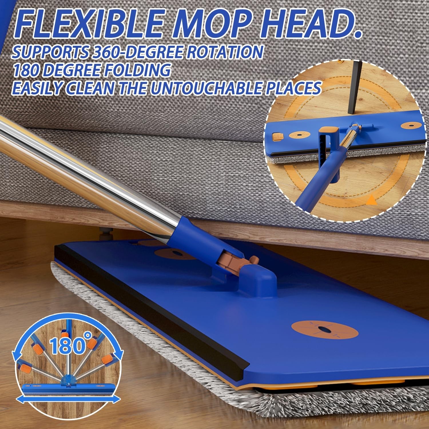 360° Self-Wringing Magic Mop — Clean Your Entire House in 15 Minutes Without Bending