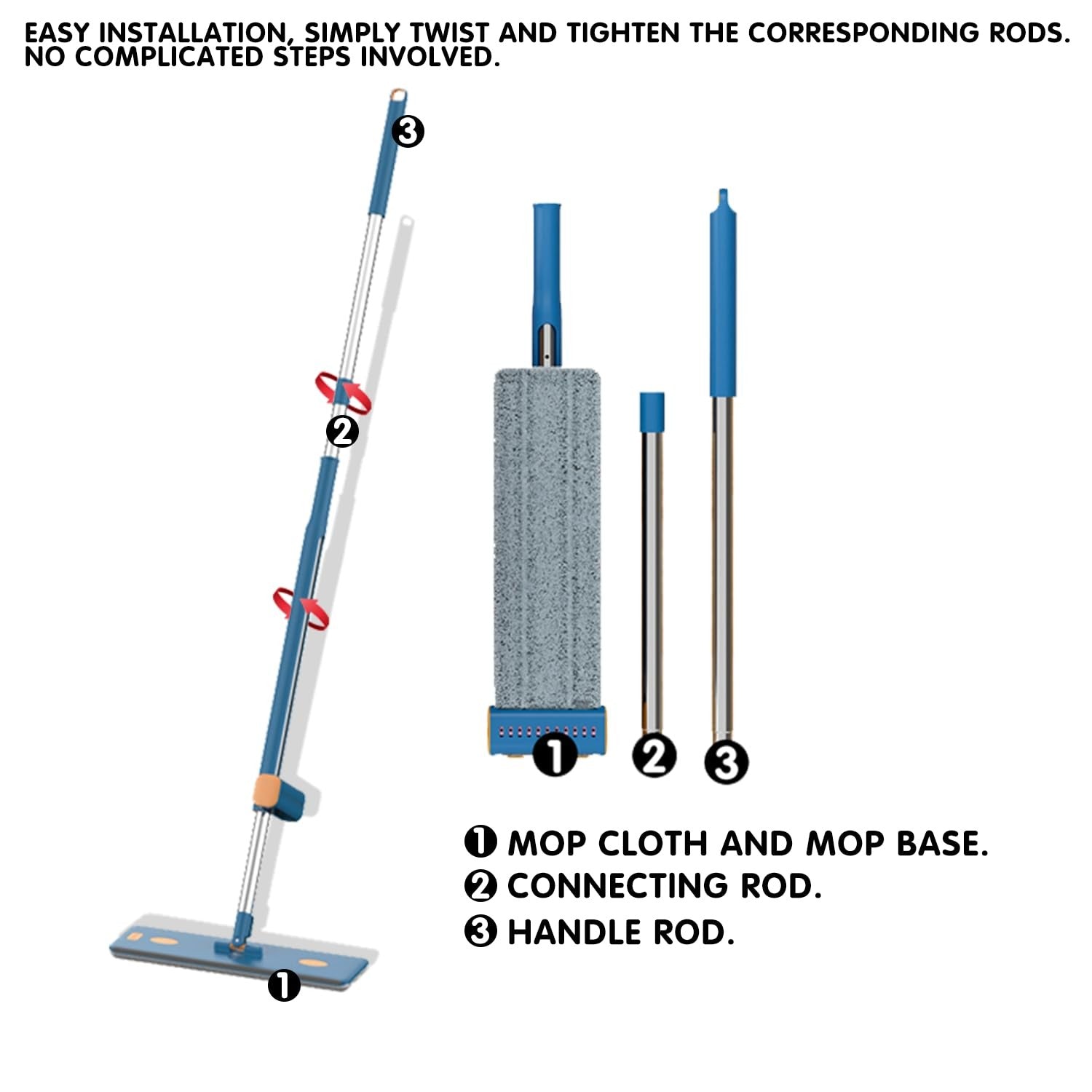 360° Self-Wringing Magic Mop — Clean Your Entire House in 15 Minutes Without Bending